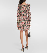 Alessandra Rich Floral silk minidress