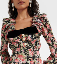 Alessandra Rich Floral silk minidress