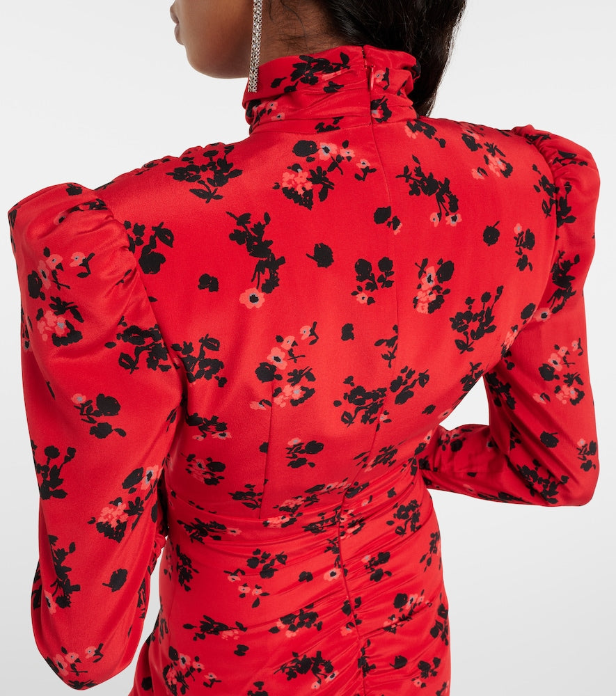Alessandra Rich Floral silk minidress