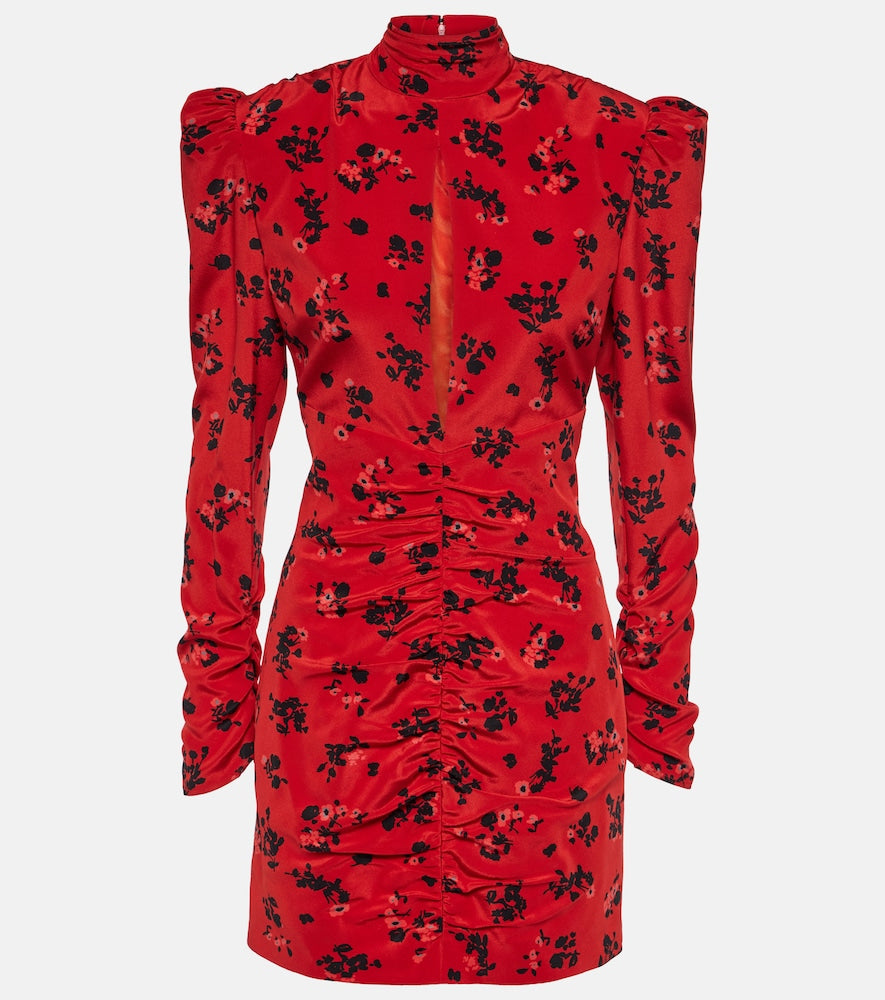 Alessandra Rich Floral silk minidress. Alessandra Rich 花卉真丝迷你连衣裙