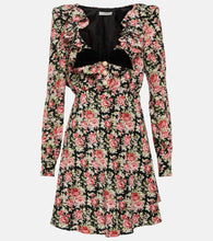 Alessandra Rich Floral silk minidress