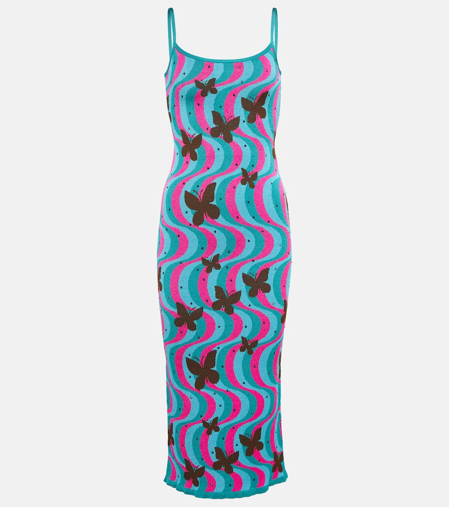 Alessandra Rich Jacquard midi dress. Alessandra Rich 提花中长连衣裙