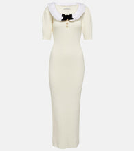 Alessandra Rich Knitted cotton midi dress