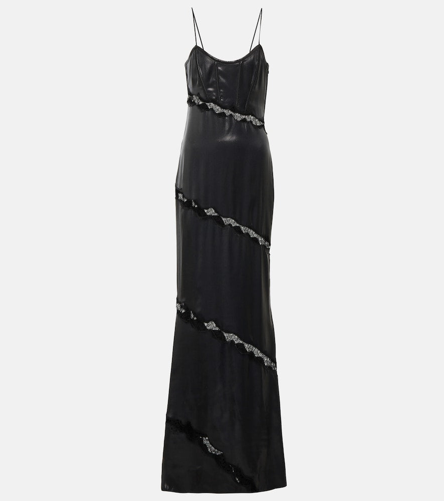 Alessandra Rich Lace-embroidered dress. 亚历山德拉·里奇蕾丝刺绣连衣裙