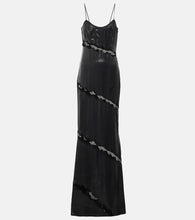 Alessandra Rich Lace-embroidered faux leather dress