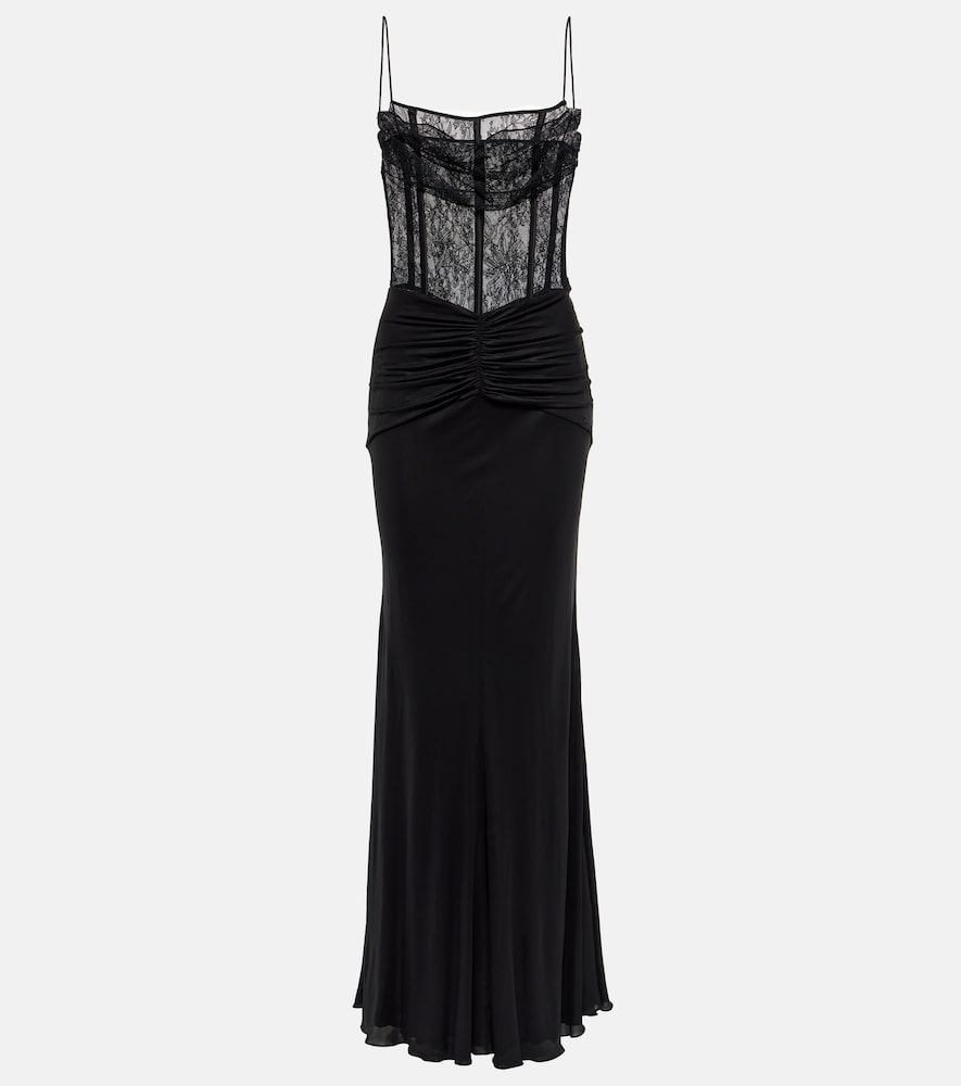 Alessandra Rich Laminated jersey maxi dress. Alessandra Rich 层压针织长裙