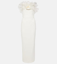 Alessandra Rich Organza-trimmed cady bustier gown. Alessandra Rich 欧根纱饰边绉纱胸衣礼服
