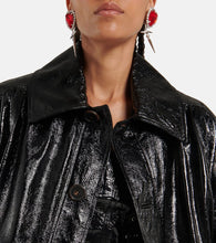 Alessandra Rich Oversized leather jacket