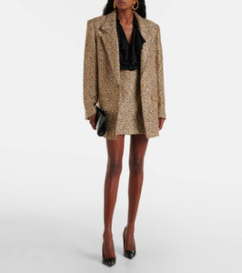 Alessandra Rich Oversized tweed lam√É¬© blazer