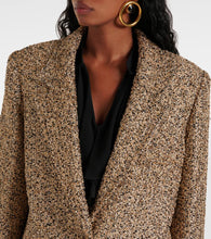 Alessandra Rich Oversized tweed lam√É¬© blazer