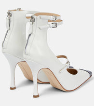 Alessandra Rich Paneled leather pumps