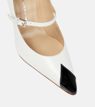 Alessandra Rich Paneled leather pumps