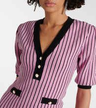 Alessandra Rich Pinstriped knit minidress