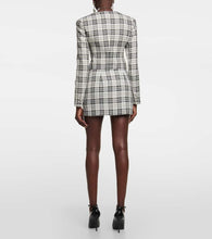 Alessandra Rich Plaid cropped wool jacket