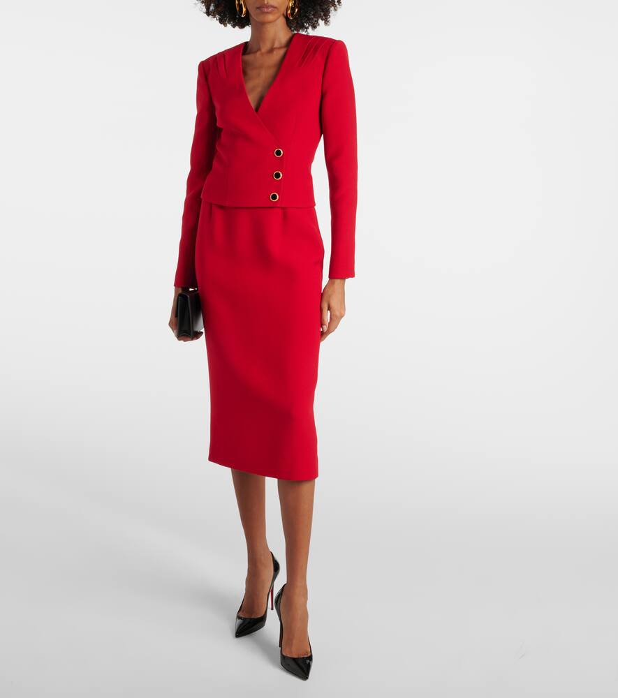 Alessandra Rich Pleated wool blazer