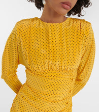 Alessandra Rich Polka-dot ruffled silk minidress