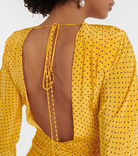 Alessandra Rich Polka-dot ruffled silk minidress