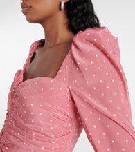 Alessandra Rich Polka-dot silk maxi dress