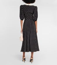 Alessandra Rich Polka-dot silk midi dress