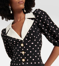 Alessandra Rich Polka-dot silk midi dress