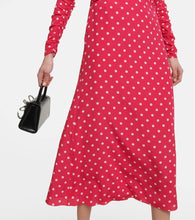 Alessandra Rich Polka-dot silk midi dress