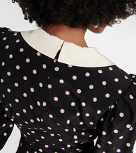 Alessandra Rich Polka-dot silk midi dress