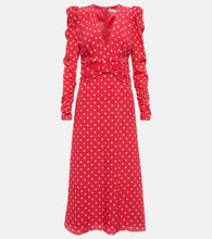 Alessandra Rich Polka-dot silk midi dress