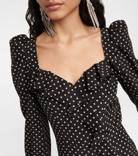 Alessandra Rich Polka-dotted silk midi dress