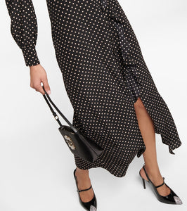Alessandra Rich Polka-dotted silk midi dress