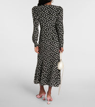 Alessandra Rich Printed silk midi dress