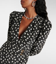 Alessandra Rich Printed silk midi dress