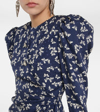Alessandra Rich Printed silk wrap midi dress