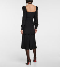 Alessandra Rich Ruched silk midi dress