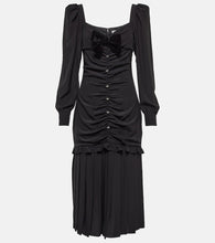 Alessandra Rich Ruched silk midi dress. Alessandra Rich 褶皱真丝中长连衣裙