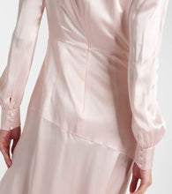 Alessandra Rich Ruched silk satin maxi dress