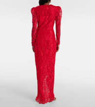 Alessandra Rich Ruffled lace maxi dress