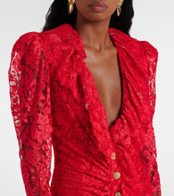 Alessandra Rich Ruffled lace maxi dress