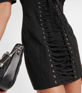 Alessandra Rich Ruffled puff-sleeve minidress