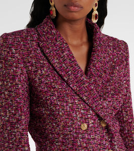 Alessandra Rich Sequined cropped tweed blazer