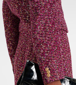 Alessandra Rich Sequined cropped tweed blazer