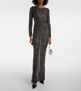 Alessandra Rich Sequined open-back gown