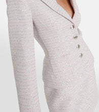 Alessandra Rich Sequined single-breasted tweed blazer