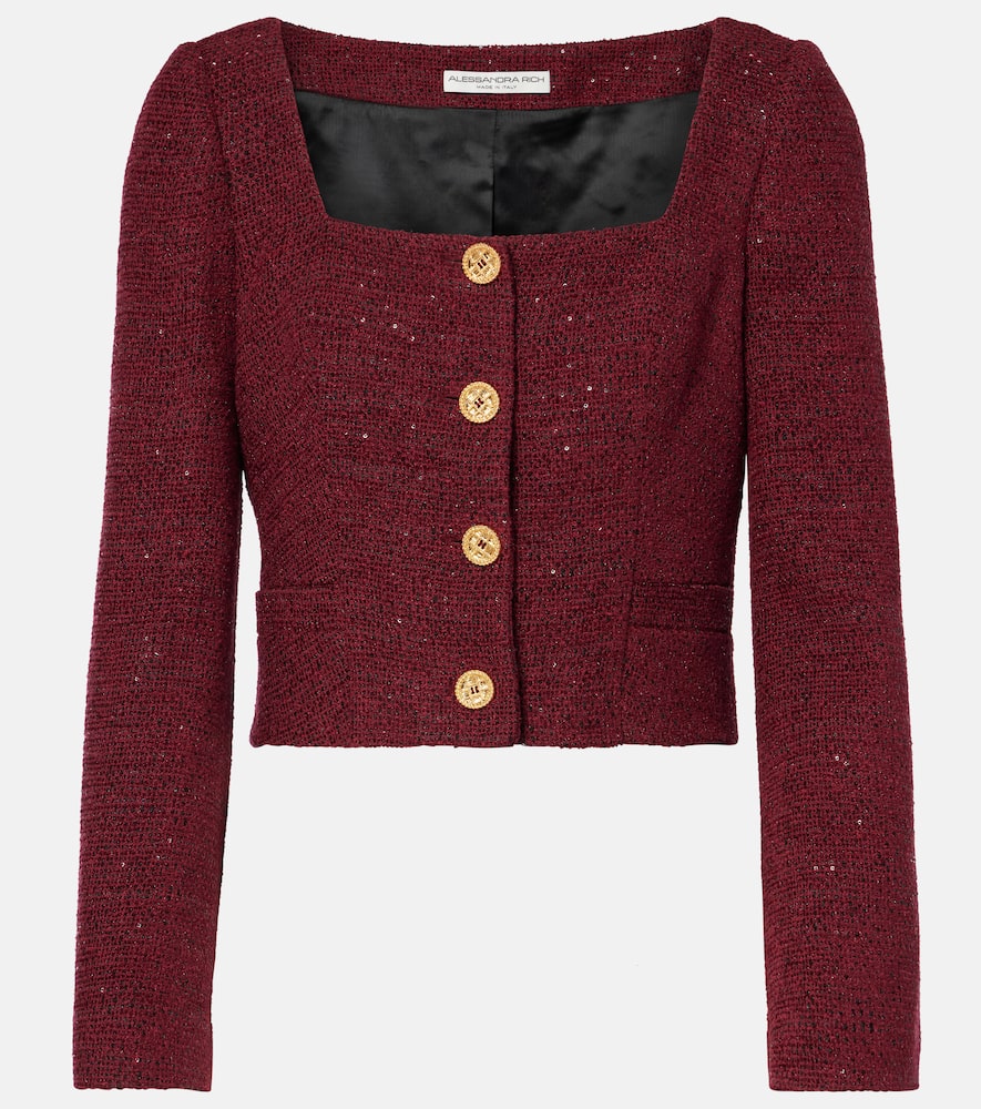 Alessandra Rich Sequined tweed jacket