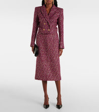 Alessandra Rich Sequined tweed midi skirt