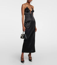 Alessandra Rich Silk-blend satin maxi dress