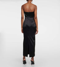 Alessandra Rich Silk-blend satin maxi dress