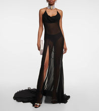 Alessandra Rich Silk georgette gown