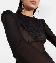 Alessandra Rich Silk georgette midi dress