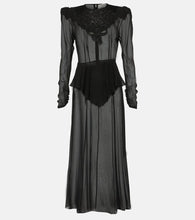 Alessandra Rich Silk georgette midi dress