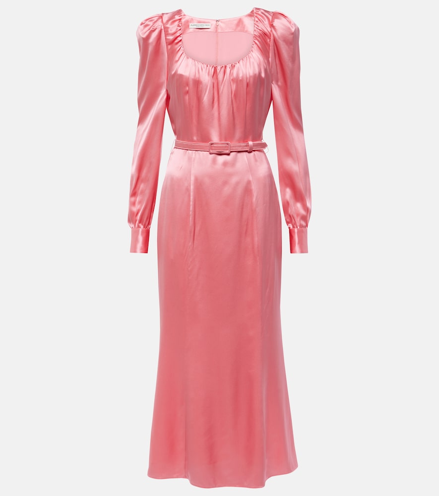 Alessandra Rich Silk satin midi dress. Alessandra Rich 真丝缎面中长连衣裙